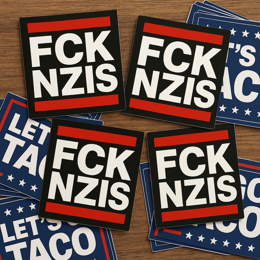 FCK NZIS 3 x 3 vinyl sticker from 8647 NOW