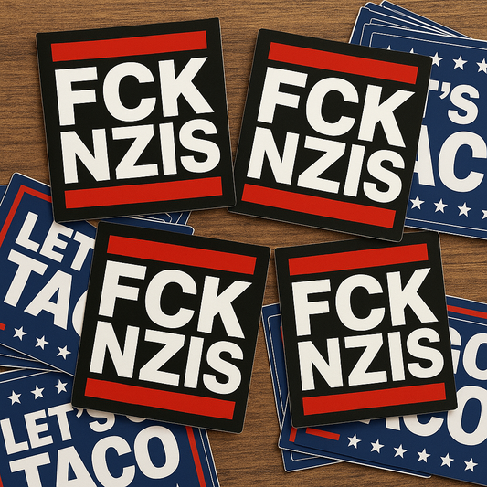 FCK NZIS 3 x 3 vinyl sticker from 8647 NOW