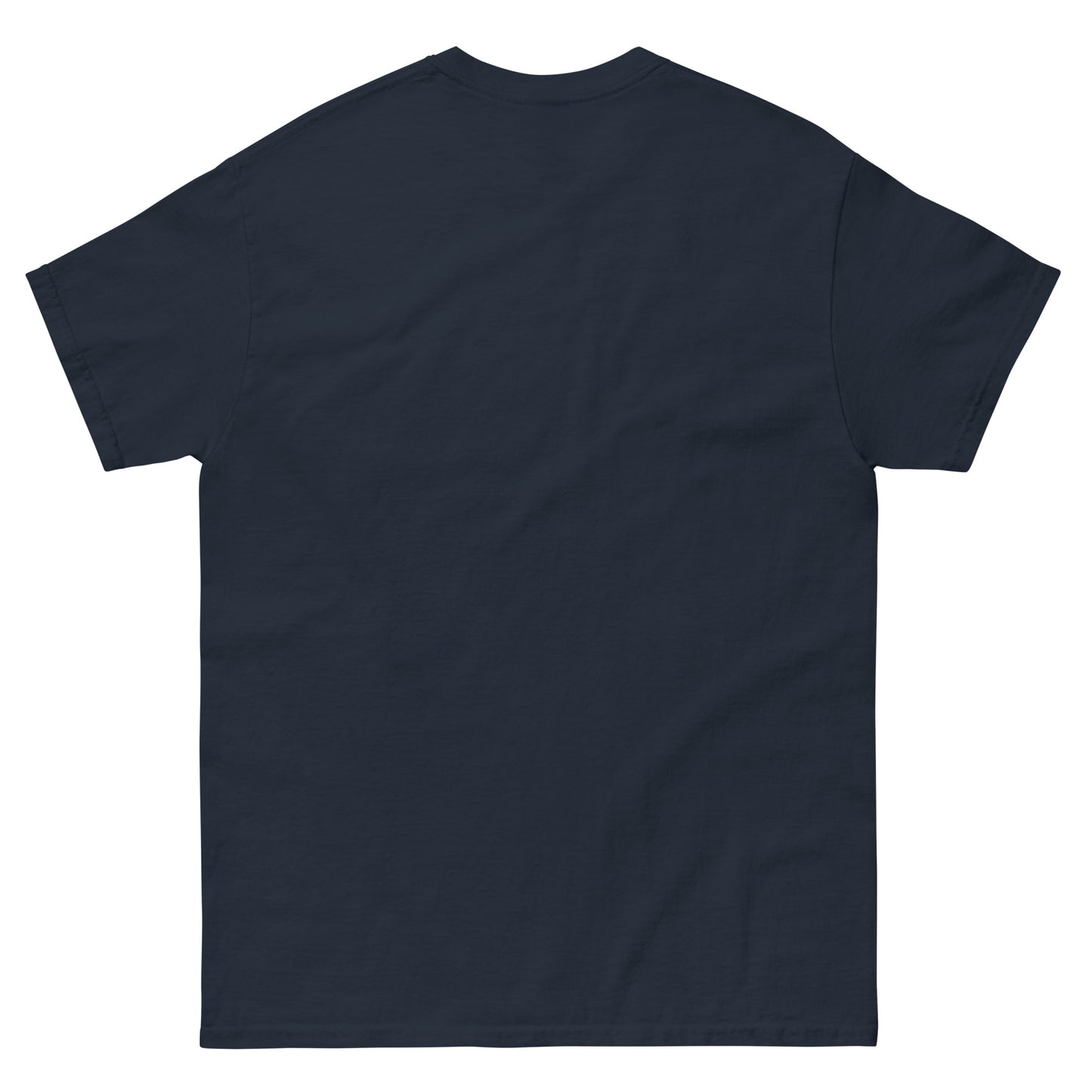 No Kings Tee — Navy back mockup from 8647 NOW