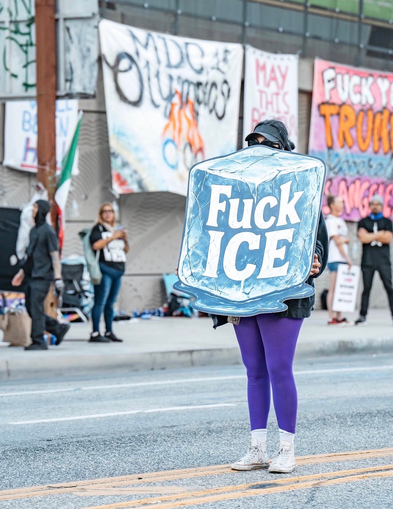 8647 NOW oversized protest sign product mockup