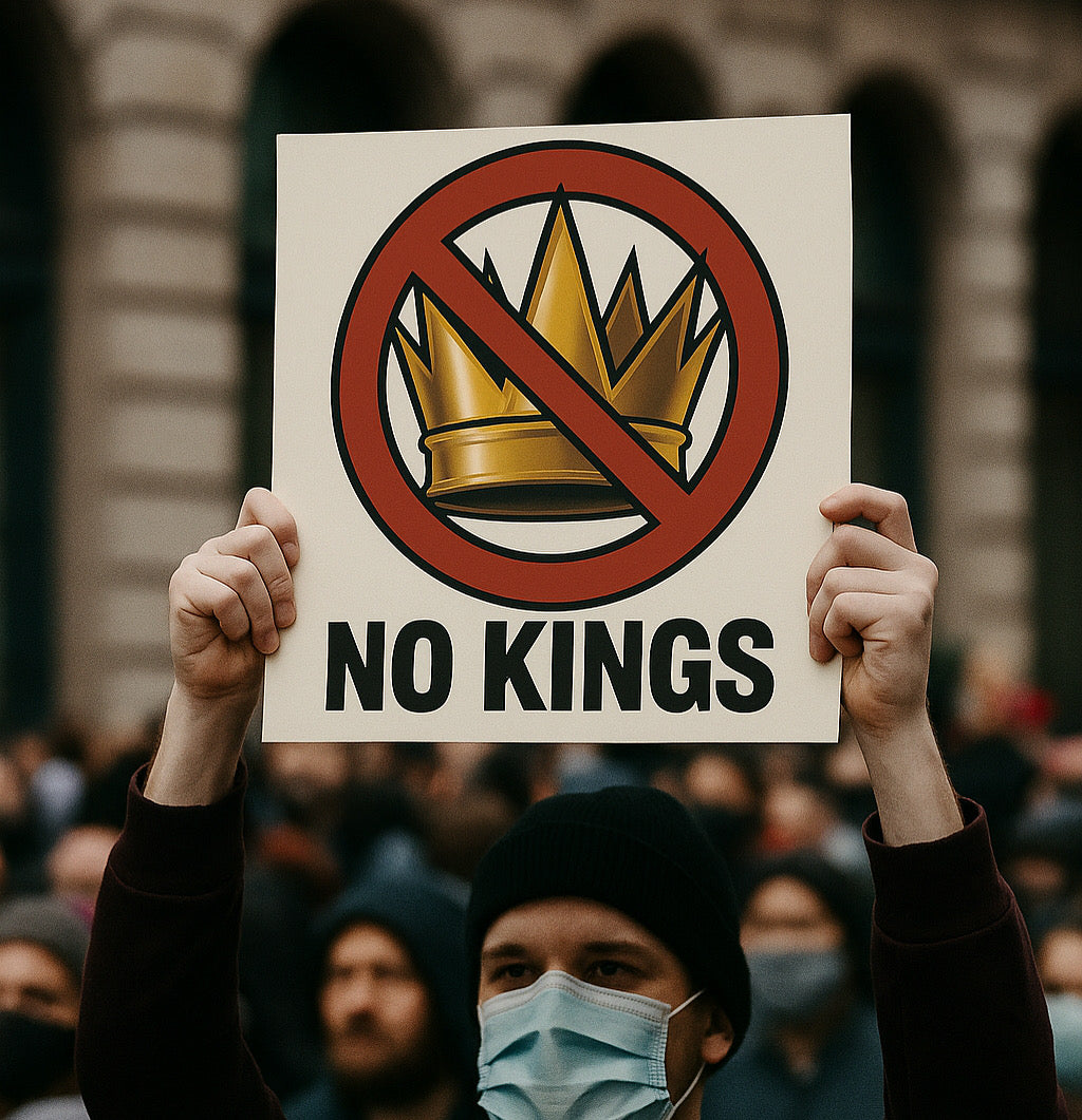 No Kings 12x12 Protest Sign from 8647 NOW