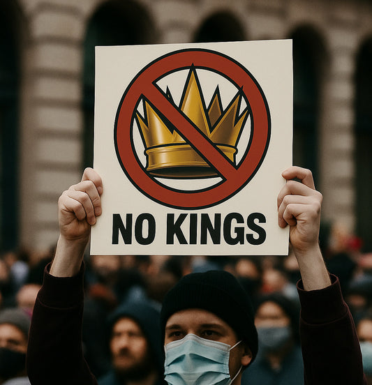 No Kings 12x12 Protest Sign from 8647 NOW