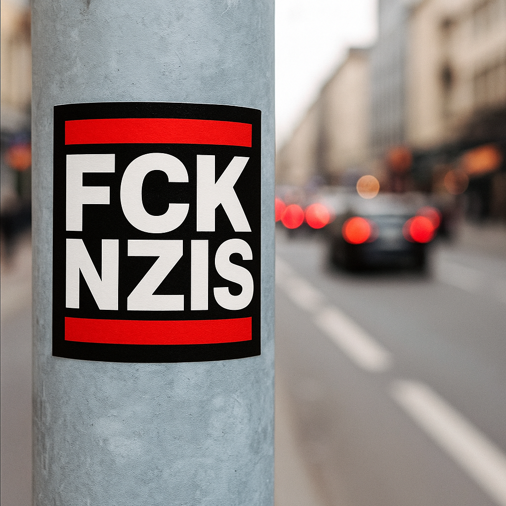 FCK NZIS 3 x 3 vinyl sticker from 8647 NOW