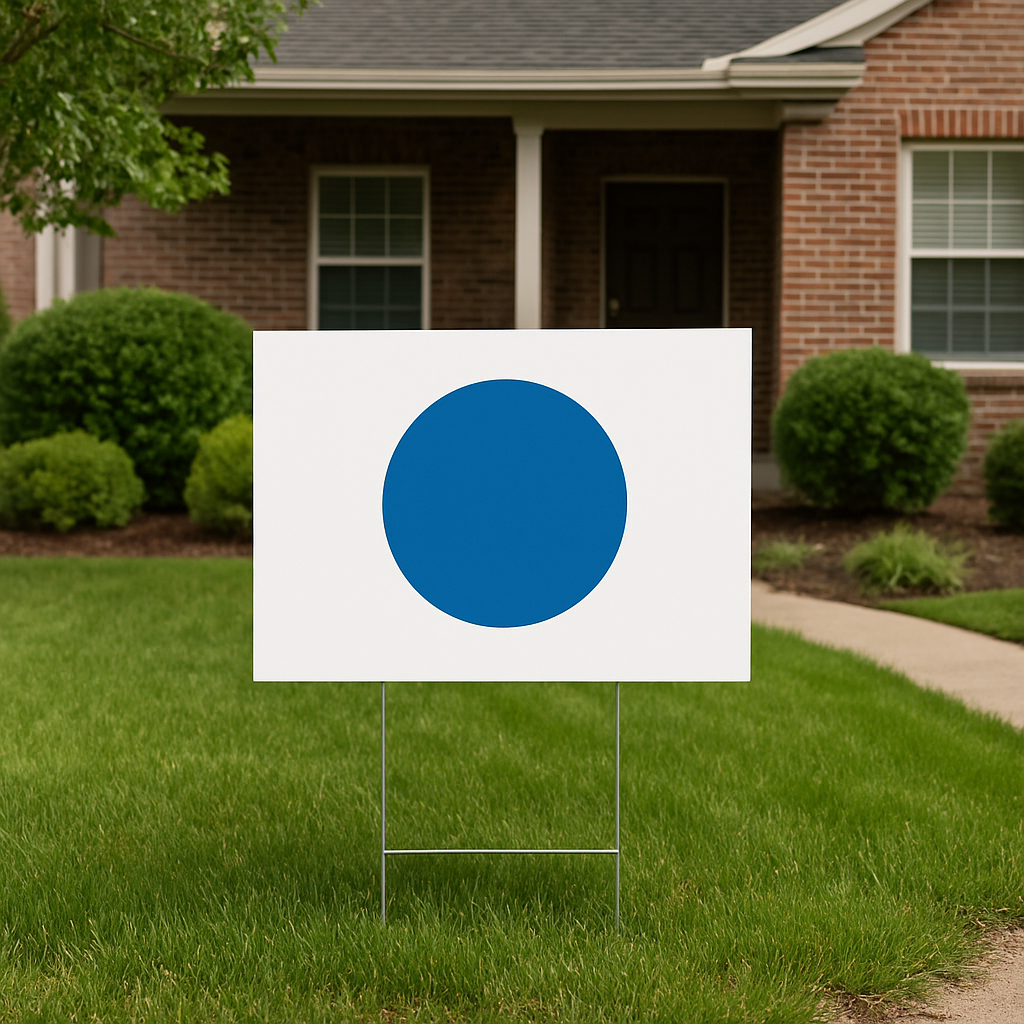Blue Dot Protest Sign from 8647 NOW
