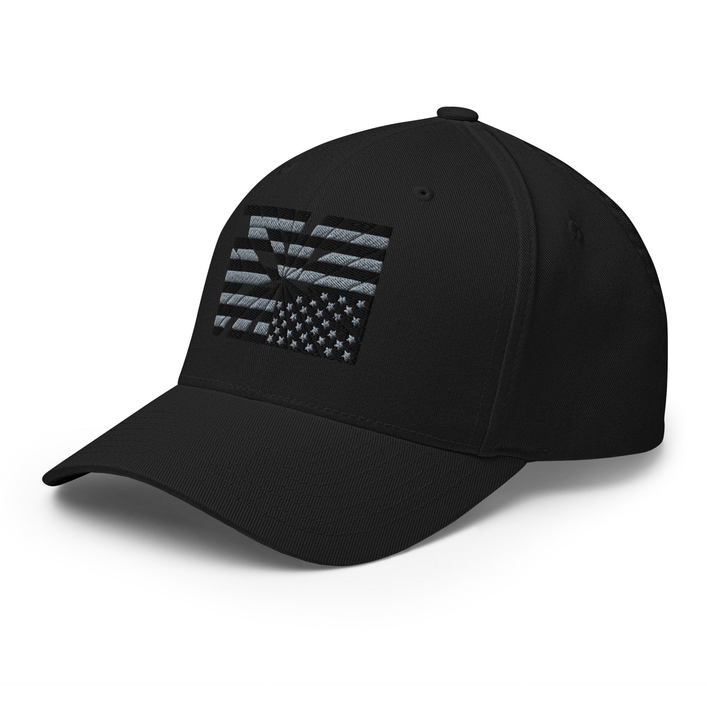 Fractured Democracy black on black structured cap from 8647 NOW