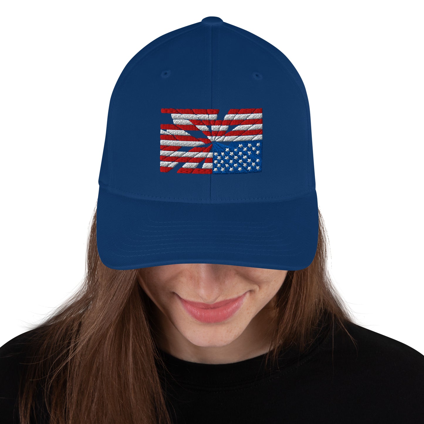 Fractured Democracy blue structured cap from 8647 NOW