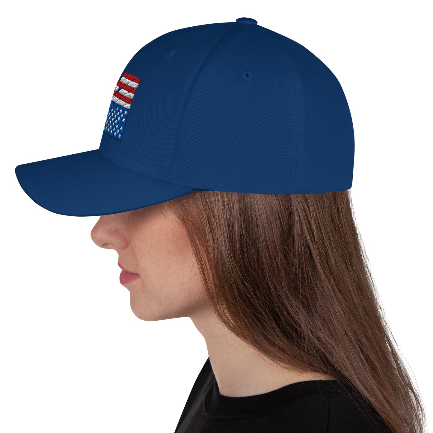 Fractured Democracy blue structured cap from 8647 NOW