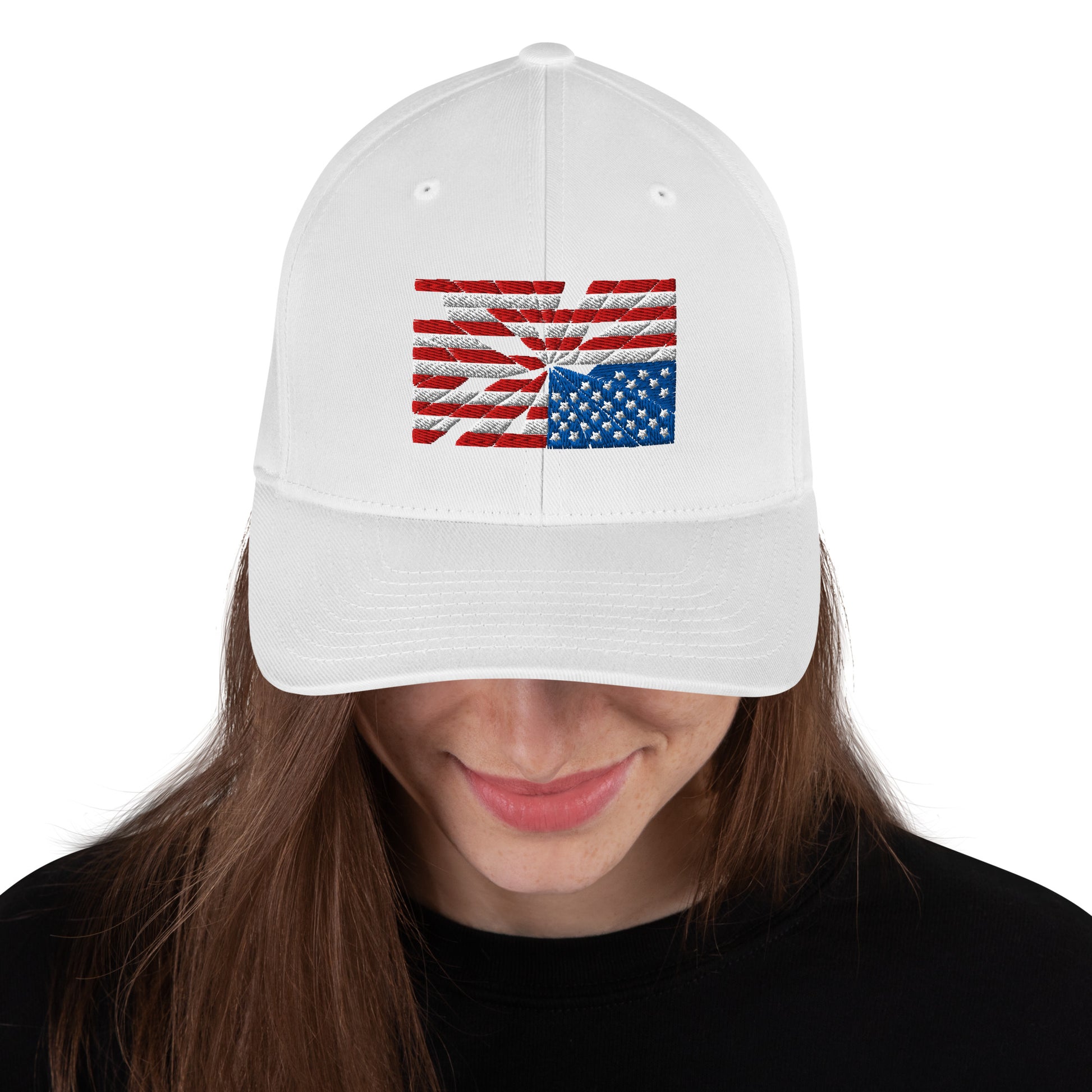 Fractured Democracy white structured cap from 8647 NOW