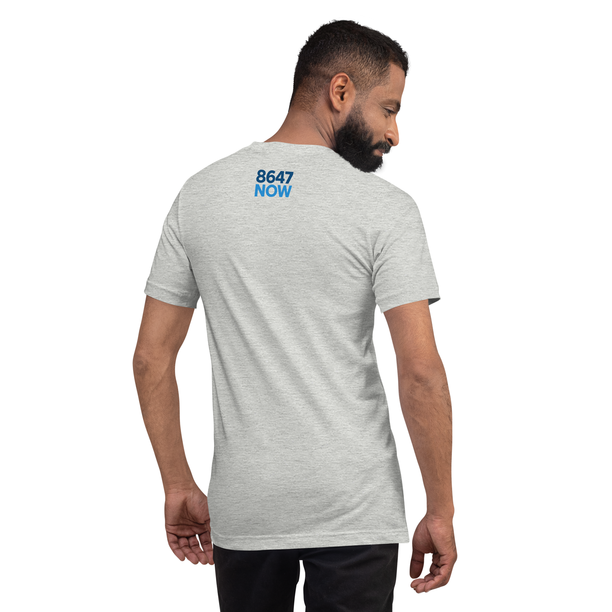 FDT Silhouette Tee Athletic Heather alternate back mockup