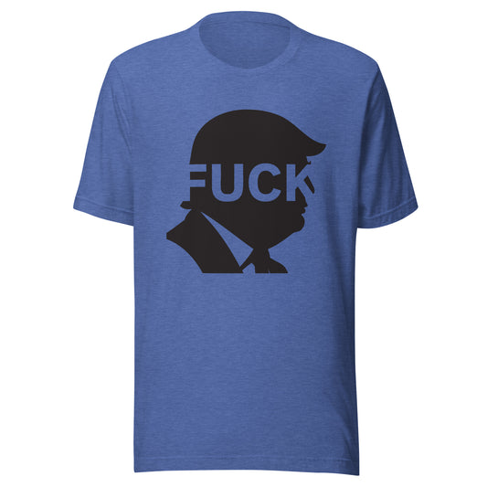 FDT Silhouette Tee — Heather True Royal front mockup from 8647 NOW