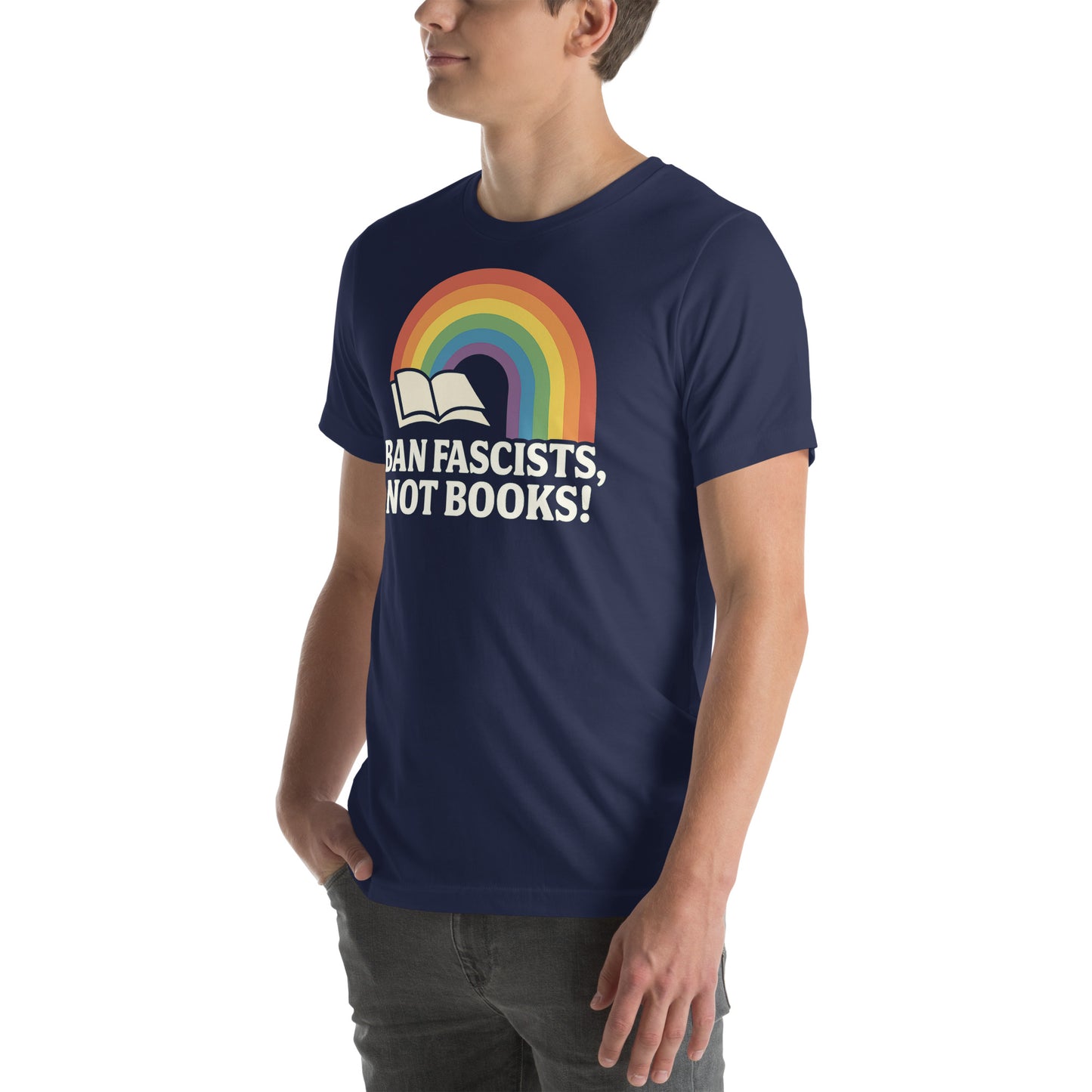 Ban Fascists navy tee from 8647 NOW alternate view