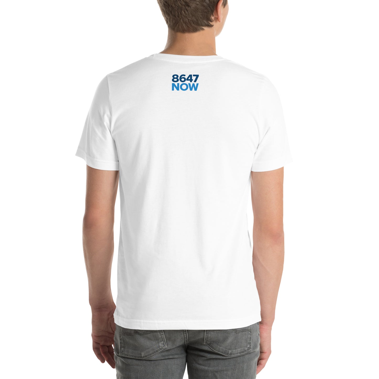 FDT Silhouette Tee — White alternate back mockup from 8647 NOW